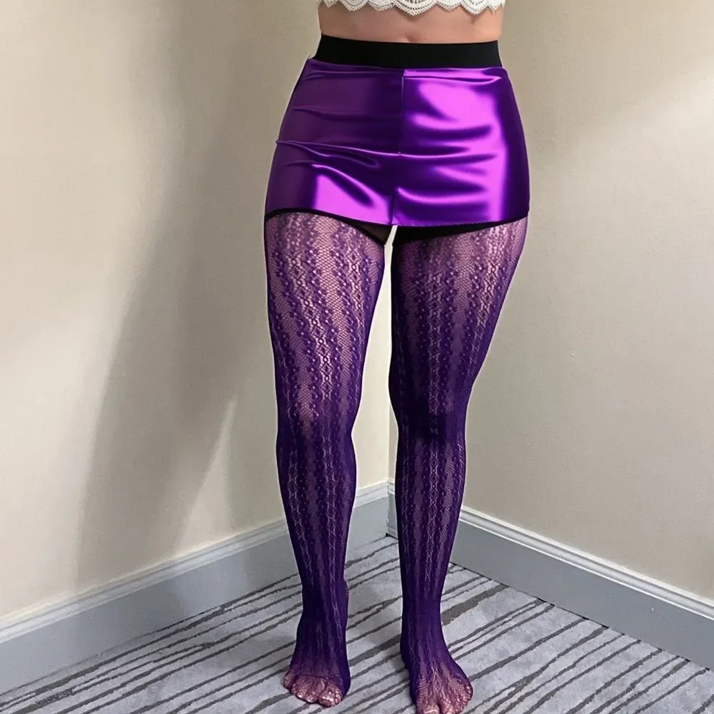 Open Embroidered Fishnet Tights - Picture 1 of 8